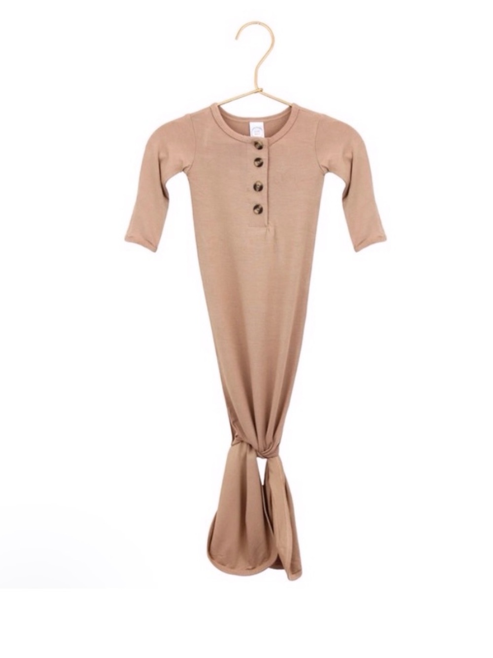 Lou Lou And Company Dylan Knotted Gown Newborn Onesie